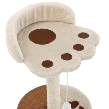 Vidaxl Rascador Para Gatos Con Poste De Sisal 40 Cm Beige Y Marrón_3