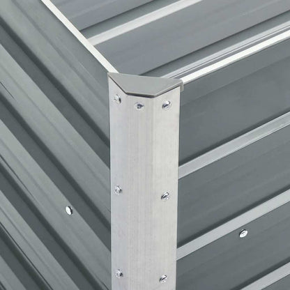 Arriate De Jardín De Acero Galvanizado Gris 240x40x45 Cm_4