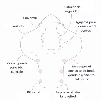 Saco Para Grupo 0 Unviersal Invierno Royal Baby Grey_3