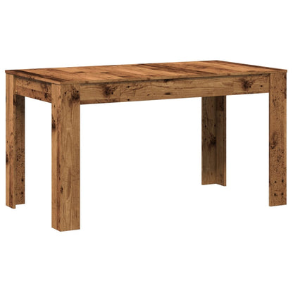 Mesa De Comedor Madera Ingeniería Envejecida 140x74,5x76 Cm_0