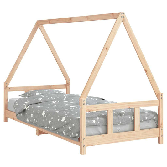 Vidaxl Estructura De Cama Para Niños Madera Maciza De Pino 90x200 Cm_0