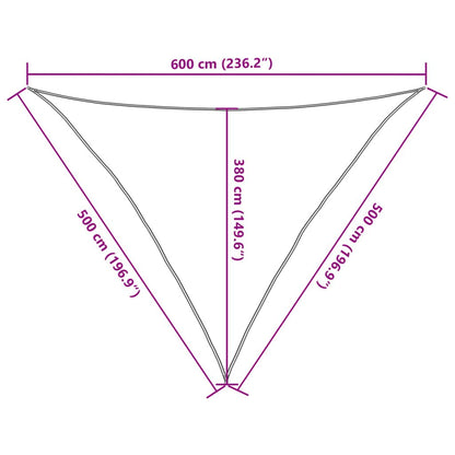 Vidaxl Toldo De Vela Poliéster Oxford 100% Arena 5x5x6 M_2