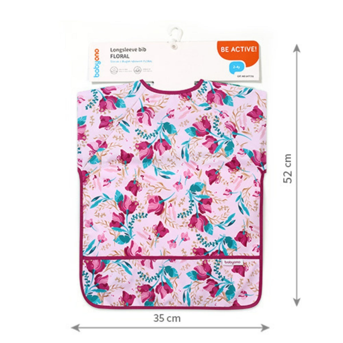 Babero Baby Con Mangas 2-4 Años Floral