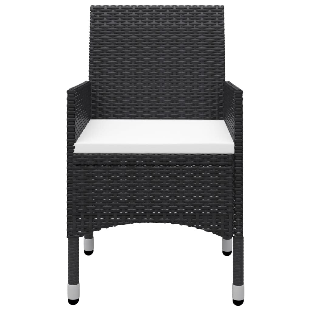 Vidaxl Juego De Comedor De Jardín De 5 Piezas Negro_3