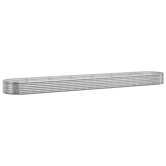 Jardinera Arriate Acero Galvanizado Plata 544x100x36 Cm_0