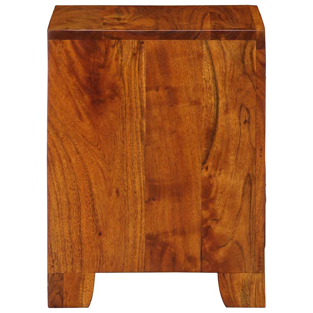 Mesita De Noche 2 Uds 35x35x45 Cm Madera Maciza De Acacia_1