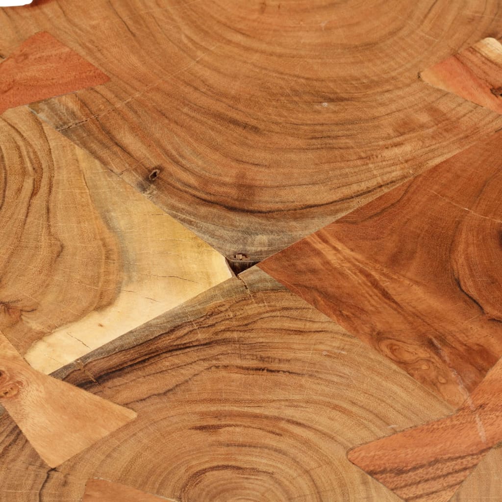 Mesa De Centro 4 Troncos Madera Maciza Acacia 36 Cm_3