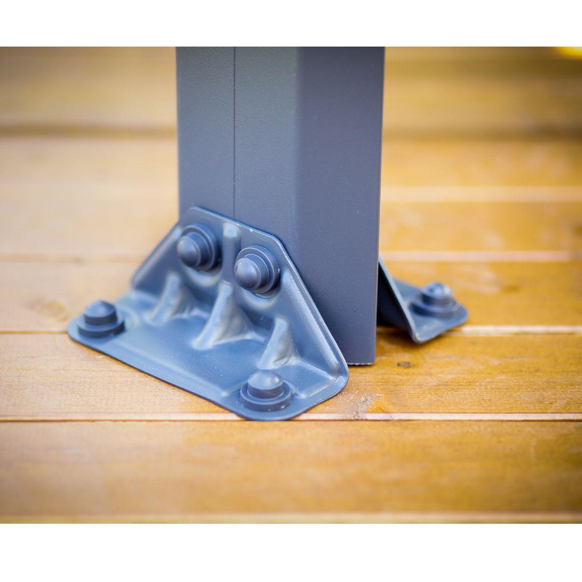 Cenador Martinique 3600 Gazebo De Aluminio gris Con Vidriado De policarbonato bronce Canopia by Palram