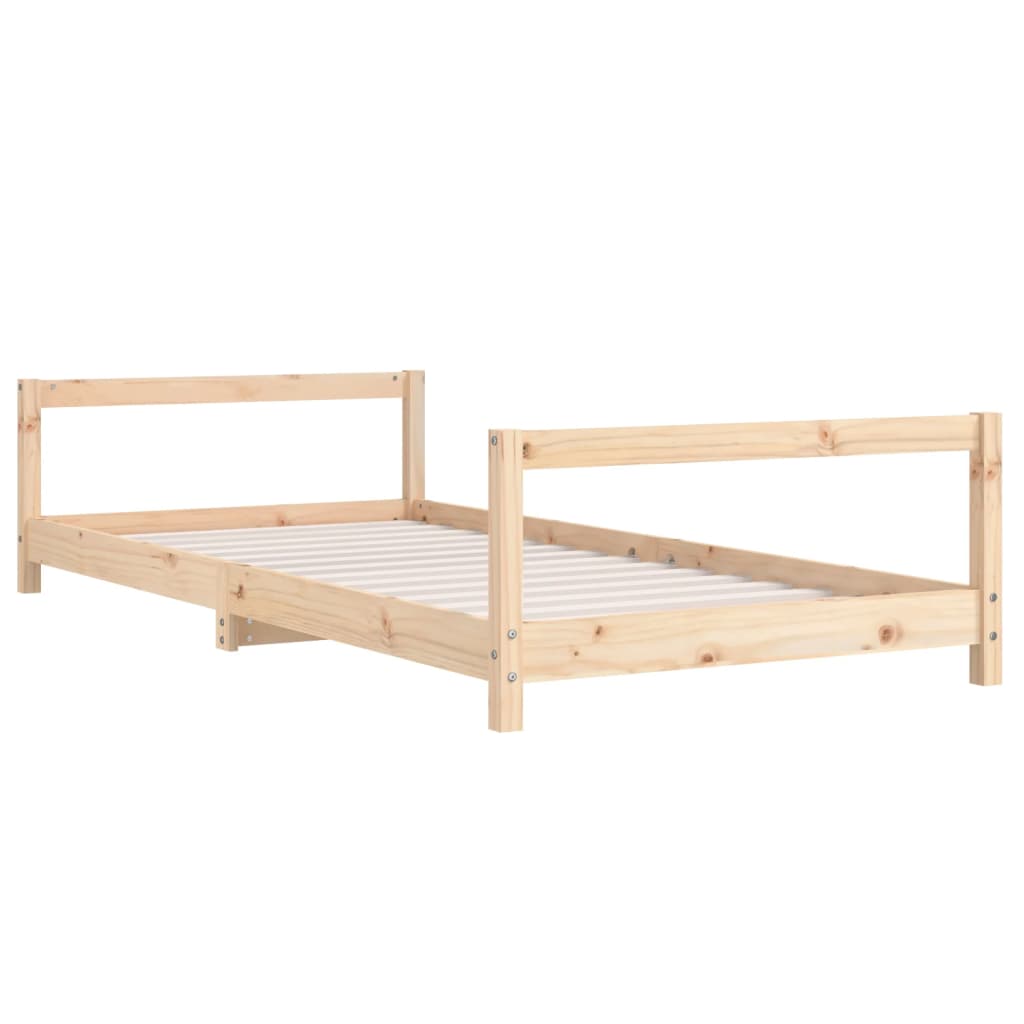 Estructura De Cama Para Niños Madera Maciza De Pino 90x200 Cm / Vetonek_4