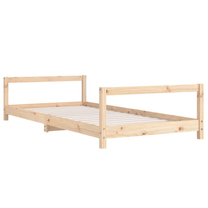 Estructura De Cama Para Niños Madera Maciza De Pino 90x200 Cm / Vetonek_4
