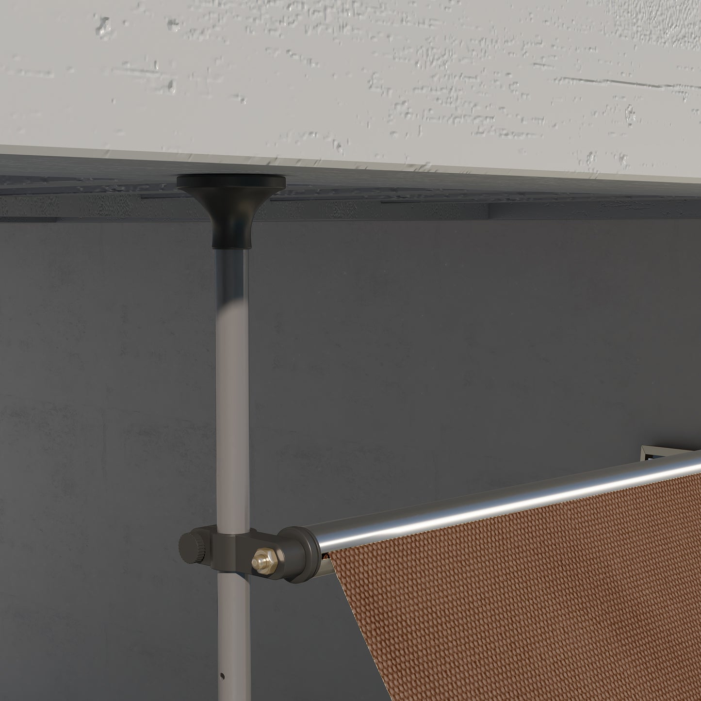 Outsunny Toldo Manual Retráctil 3x1,2 M Altura Ajustable Con Manivela 210-300 Cm_4