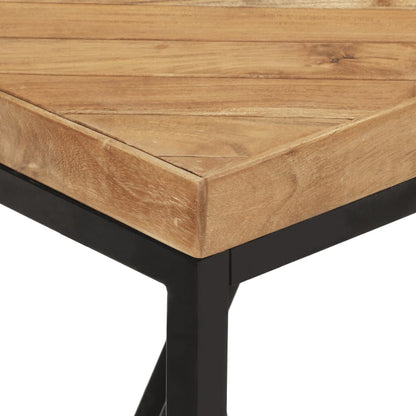 Mesa De Comedor Madera Maciza De Acacia Y Mango 120x60x76 Cm_3