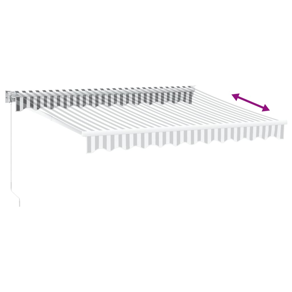 Toldo Retráctil Aluminio Y Tela Gris Antracita Y Blanco 3x2,5 M_4