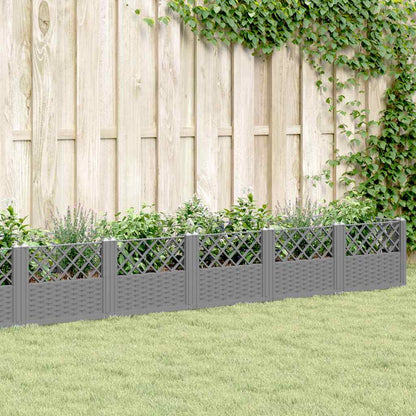 Jardinera Con Clavijas Pp Gris Claro 363,5x43,5x43,5 Cm_1