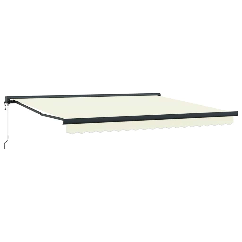 Vidaxl Toldo Retráctil Aluminio Y Tela Color Crema 4x3 M_0
