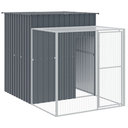 Vidaxl Gallinero Con Corral Acero Galvanizado Gris 165x1067x181 Cm_5