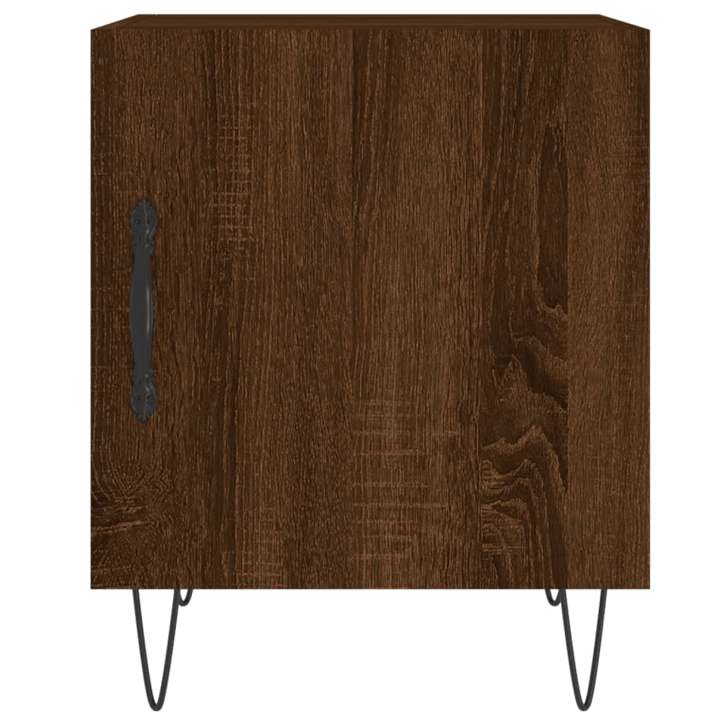 Mesitas Noche 2 Uds Madera Ingeniería Marrón Roble 40x40x50 Cm_4
