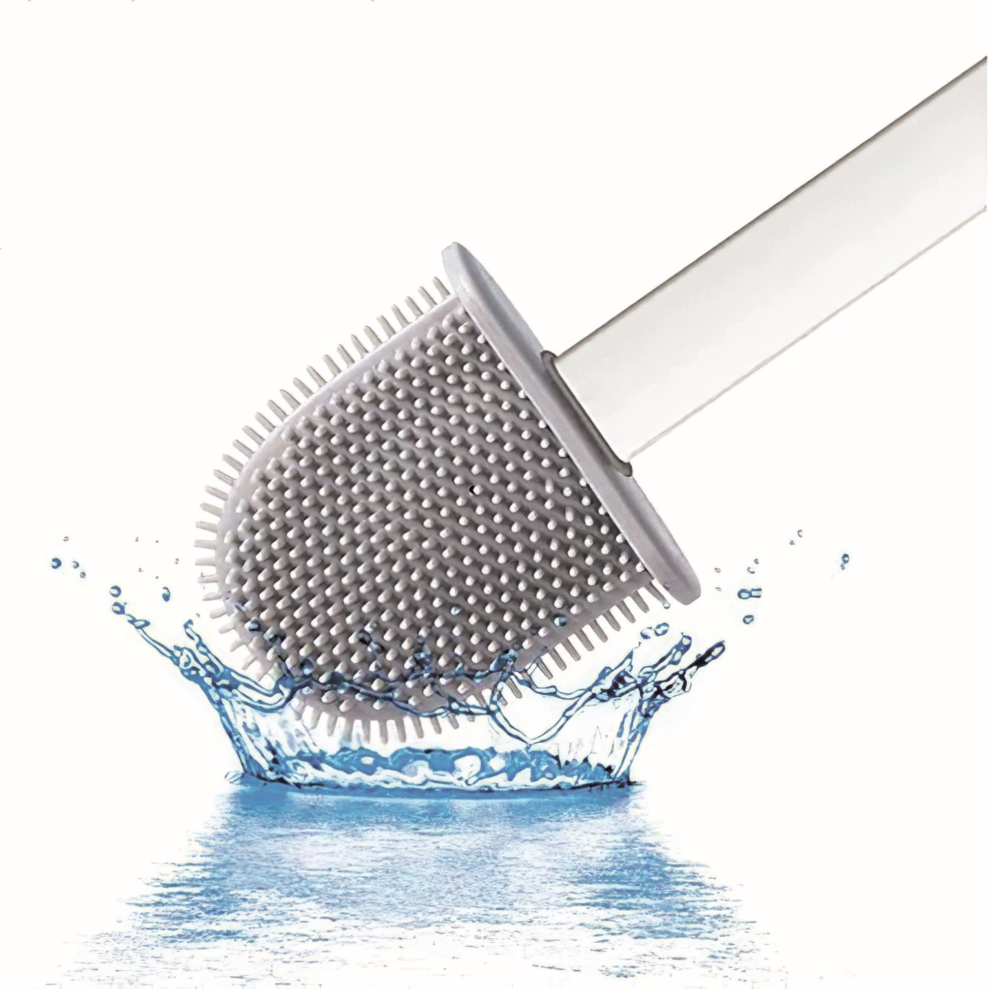 Escobilla Para Inodoro En Tpr Y Caucho Termoplástico Color Blanco