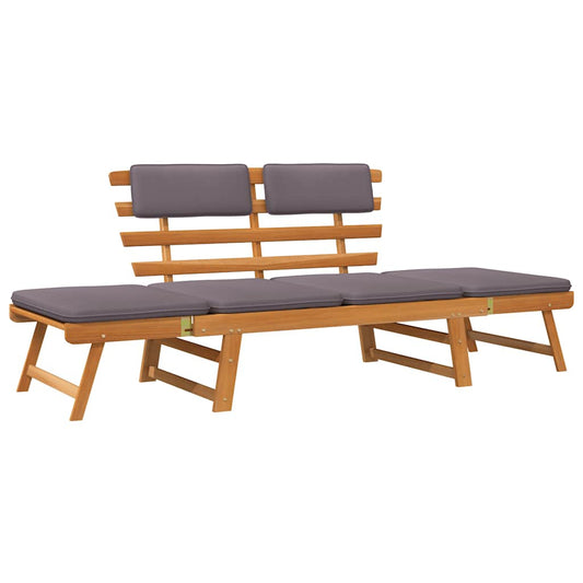 Vidaxl Sofá Cama De Jardín 2 En 1 Con Cojín Madera Maciza Acacia 190cm_0