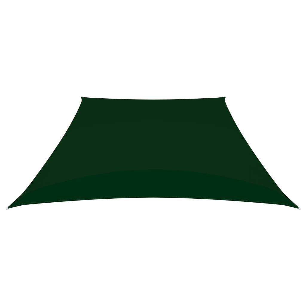 Vidaxl Toldo De Vela Tela Oxford Trapecio Verde Oscuro 2/4x3 M_1