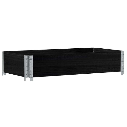 Jardinera De Madera Maciza De Pino Negro 100x50 Cm_0