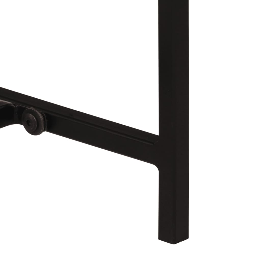Mesa Consola Madera Maciza De Mango Y Hierro 80x30x74 Cm_4