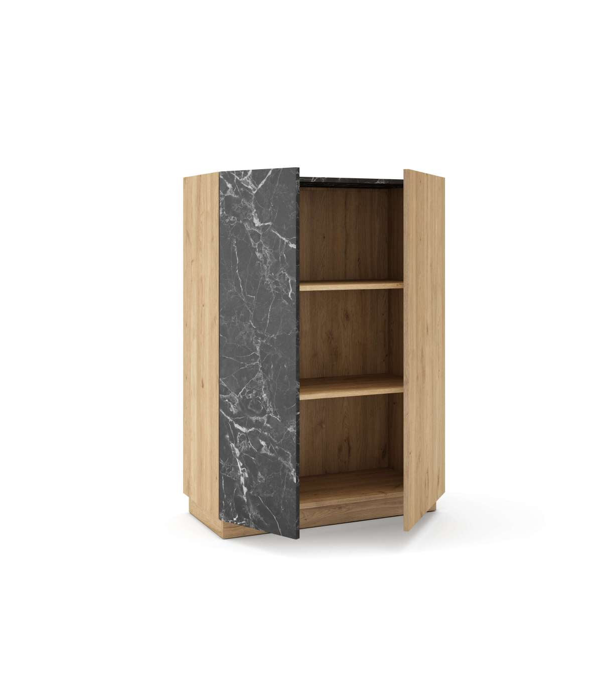 Mueble Auxiliar Alto 2 Puertas Duero Acabado Sepet/marmol, 127cm(alto) 90cm(ancho) 41.8cm(_2
