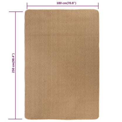Alfombra De Yute Con Reverso De Látex Gris 180x250 Cm / Vetonek_1