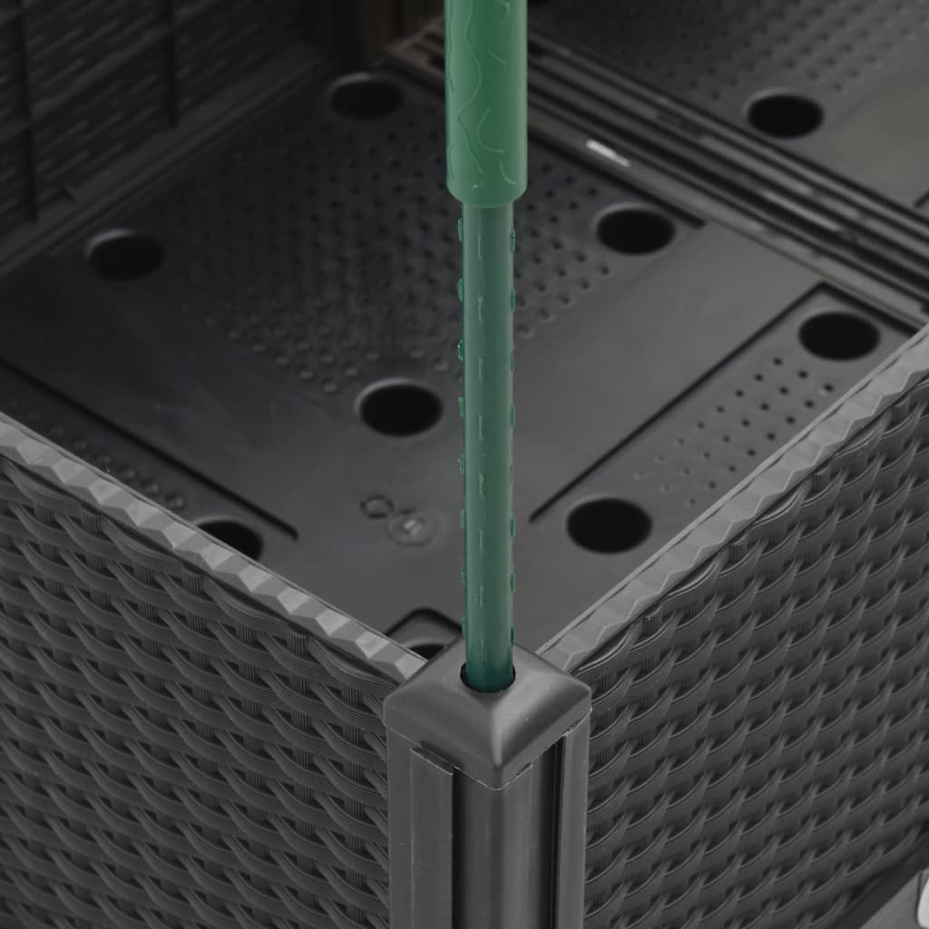 Jardinera Con Enrejado Pp Negro 40x40x142,5 Cm_5