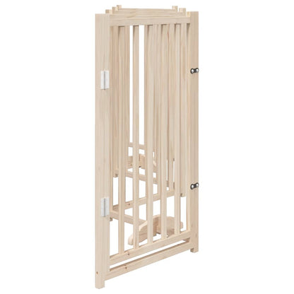 Vidaxl Puerta Para Perros Con Puerta Plegable De 6 Paneles, 300 Cm, Madera Maciza De Abeto_4