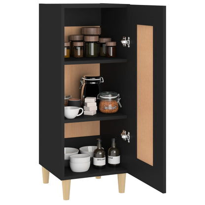 Aparador De Madera Contrachapada Negro 34,5x34x90 Cm / Vetonek_5