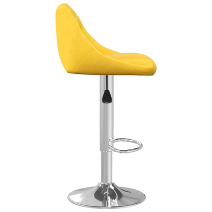 Taburete De Cocina 2 Unidades Terciopelo Amarillo Mostaza_3