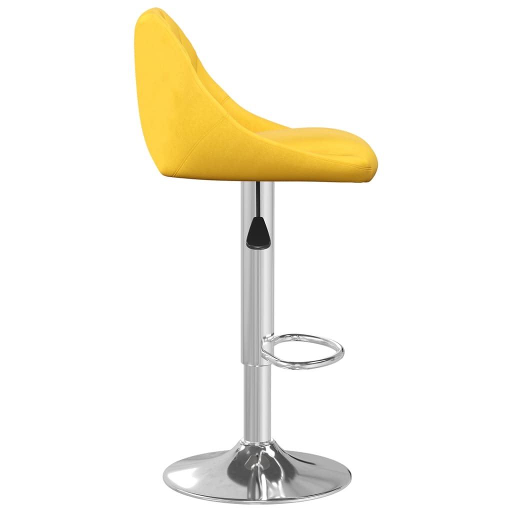 Taburete De Bar De Terciopelo Amarillo Mostaza_2