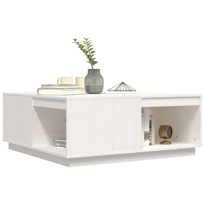 Mesa De Centro Madera Maciza De Pino Blanco 100x101x40,5 Cm_2