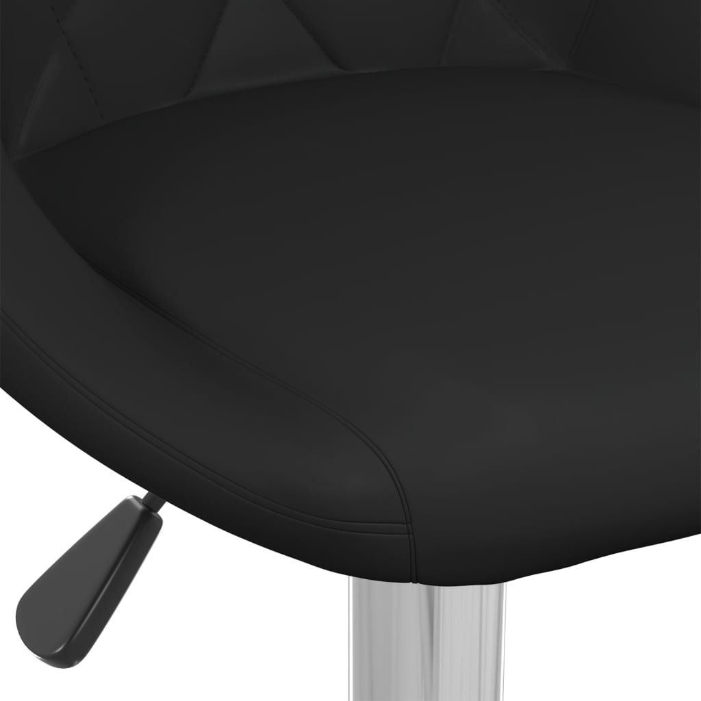 Taburete De Cocina De Cuero Sintético Negro_4