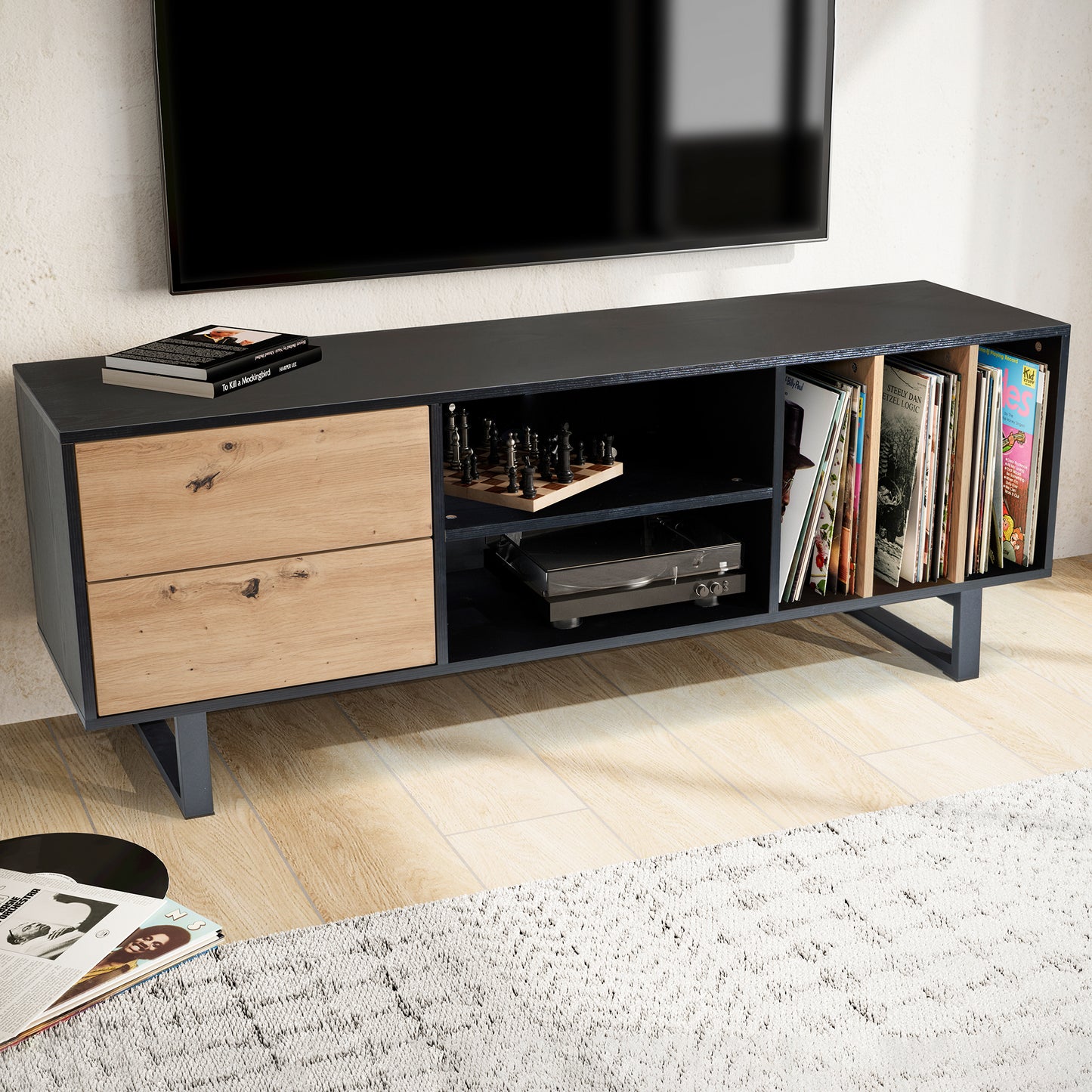Mueble De Tv Elegante Y Minimalista Modelo Wl6.814_1
