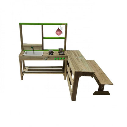 Cocinita Infantil De Madera Para Exterior Masgames Spicy Delicious.