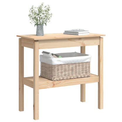 Mesa Consola Madera Maciza De Pino 80x40x75 Cm_1