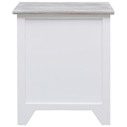 Mesitas De Noche 2 Uds Madera De Paulownia Blanco 38x28x45 Cm_3