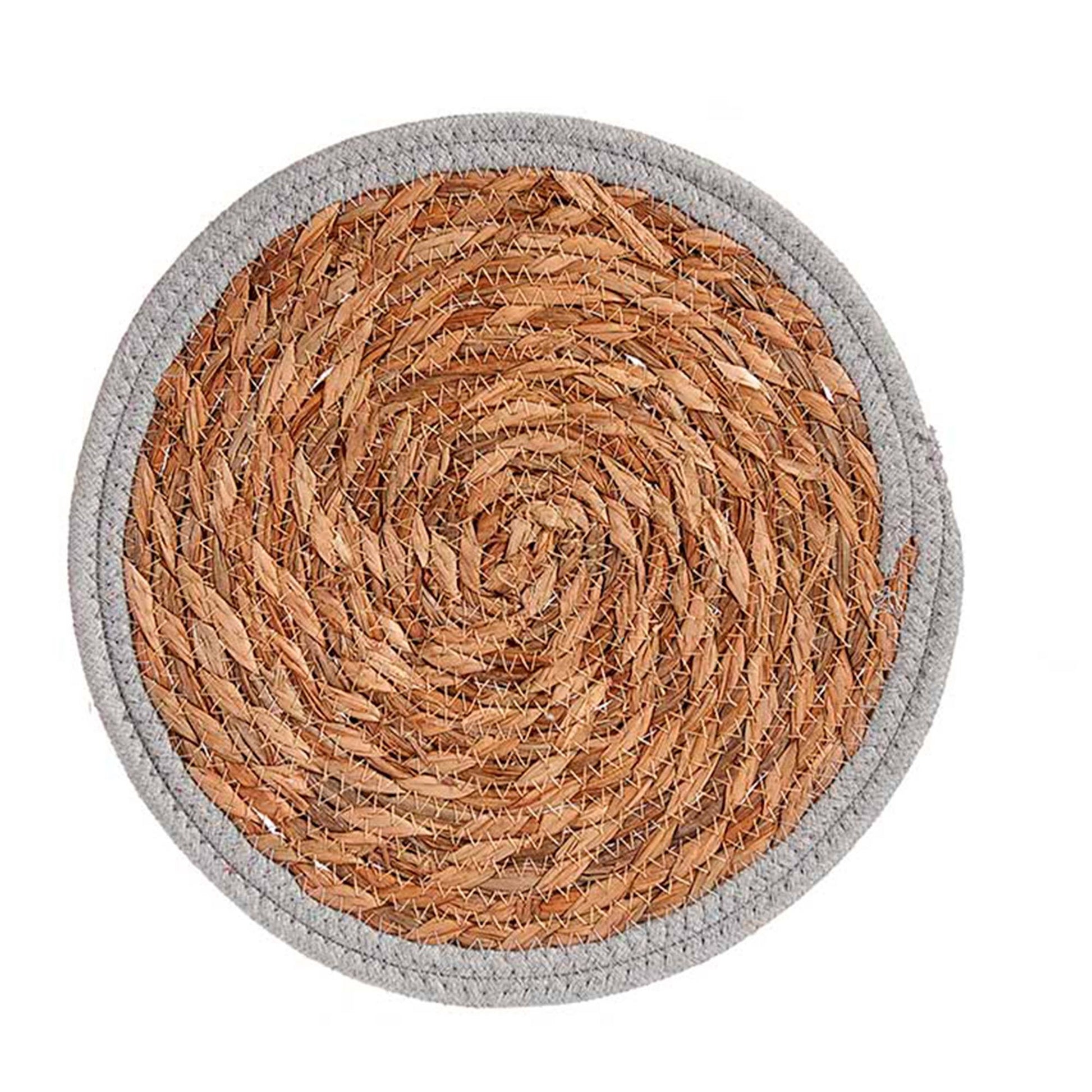Tapete Natural Borde Gris 30cm Colección Kinvara_2