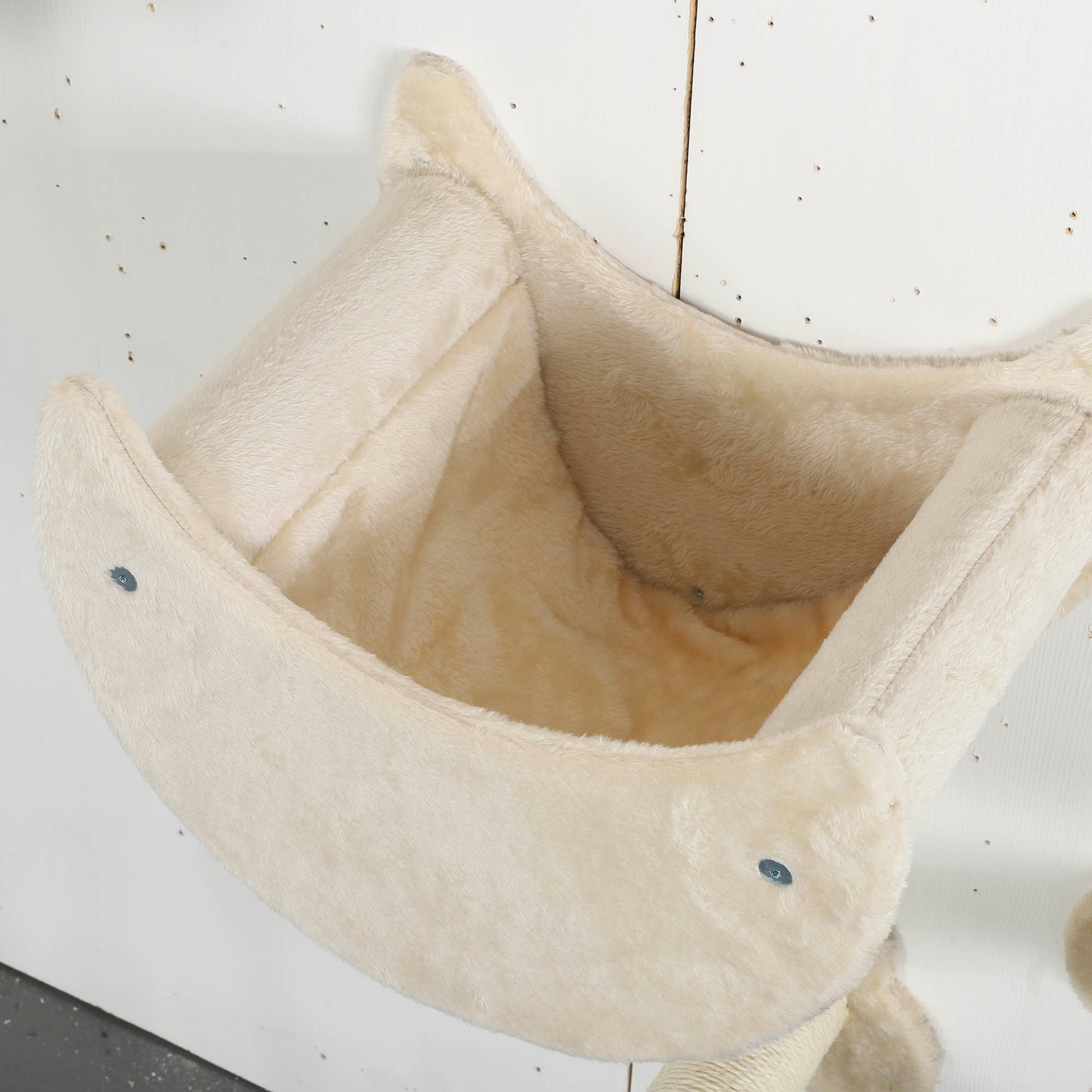 Pawhut Juego De Pared De Escalada Para Gatos 6 Piezas Con Hamacas Plataformas_3