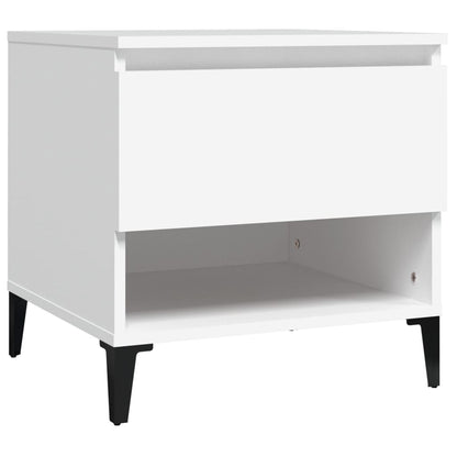 Mesa Auxiliar Madera Contrachapada Blanco 50x46x50 Cm_0