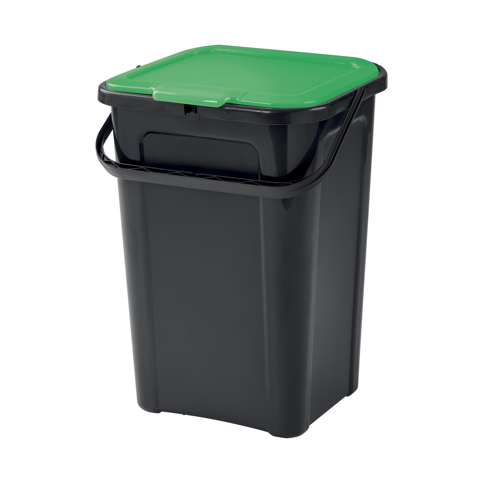 Cubo De Basura 44l cover Line Con Base Negra + Mango Verde_0