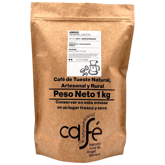 Cafe Sin Intermediarios Café Descafeinado Amigo En Grano Para Filtro 1 Kg_0