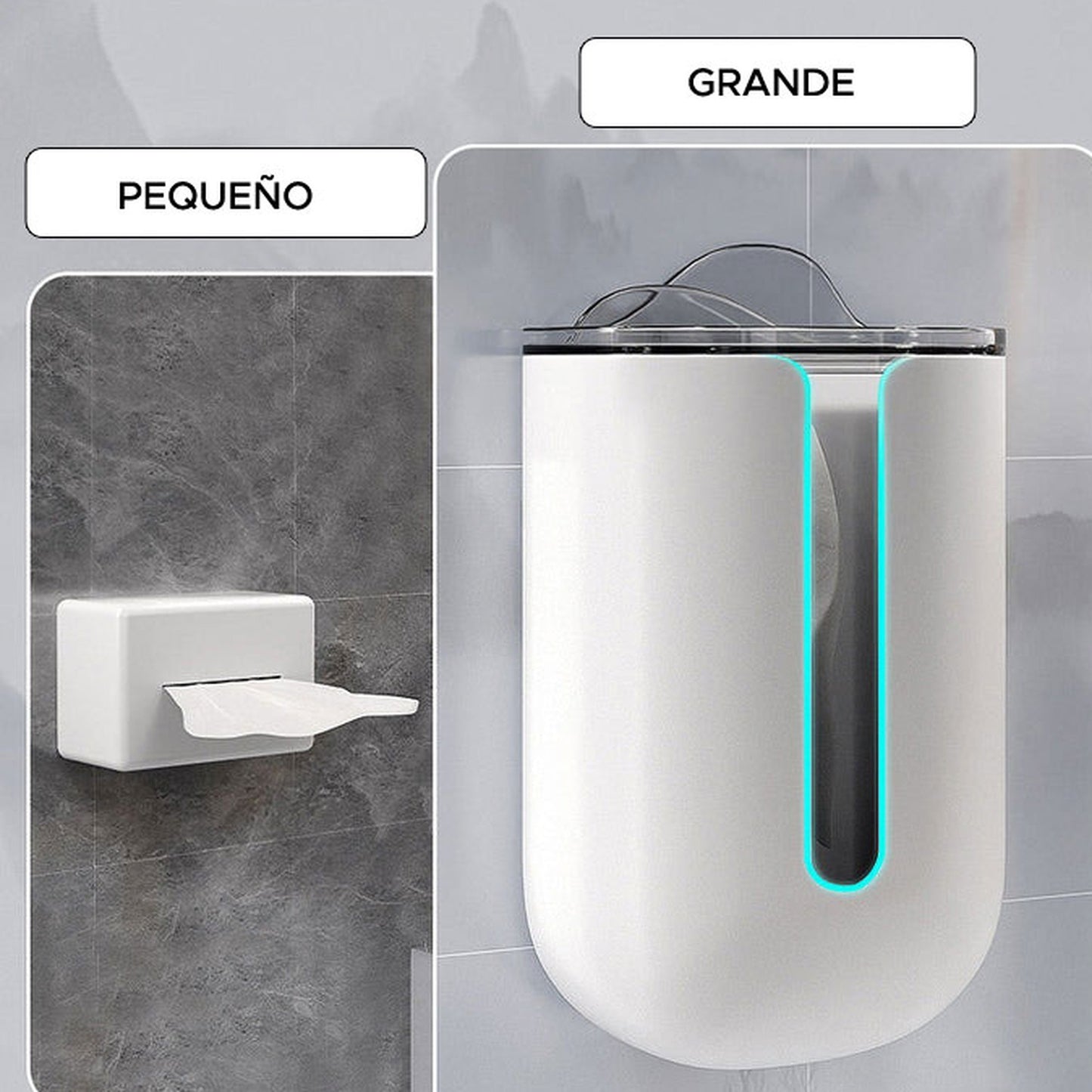 Joybos - Caja Para El Papel Higiénco De Pared Blanco