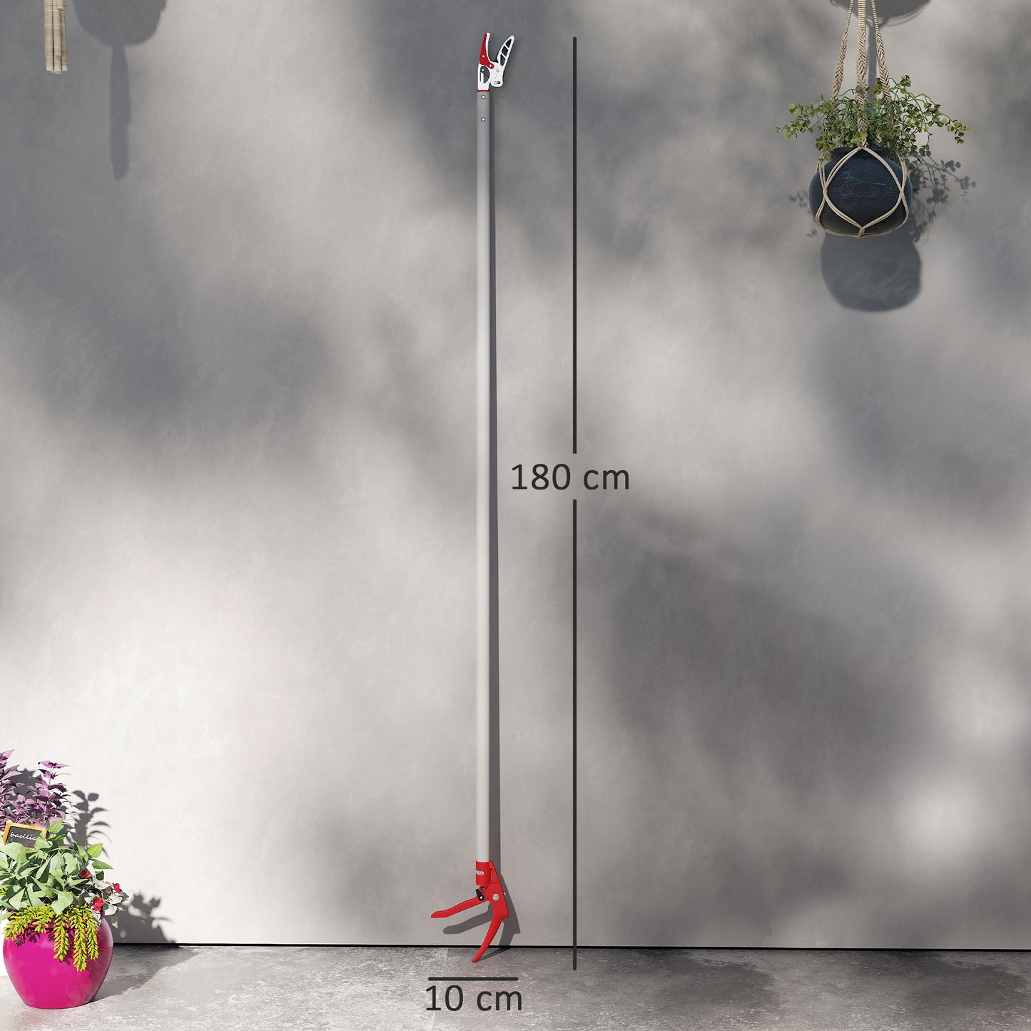 Outsunny Tijeras De Podar De Jardín 180 Cm Para Poda De Ramas Altas Y Recoger_2