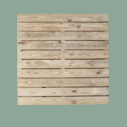 Baldosa / Tarima Kona De Madera Tratada Vidahuerto 50x50x4 Cm_3