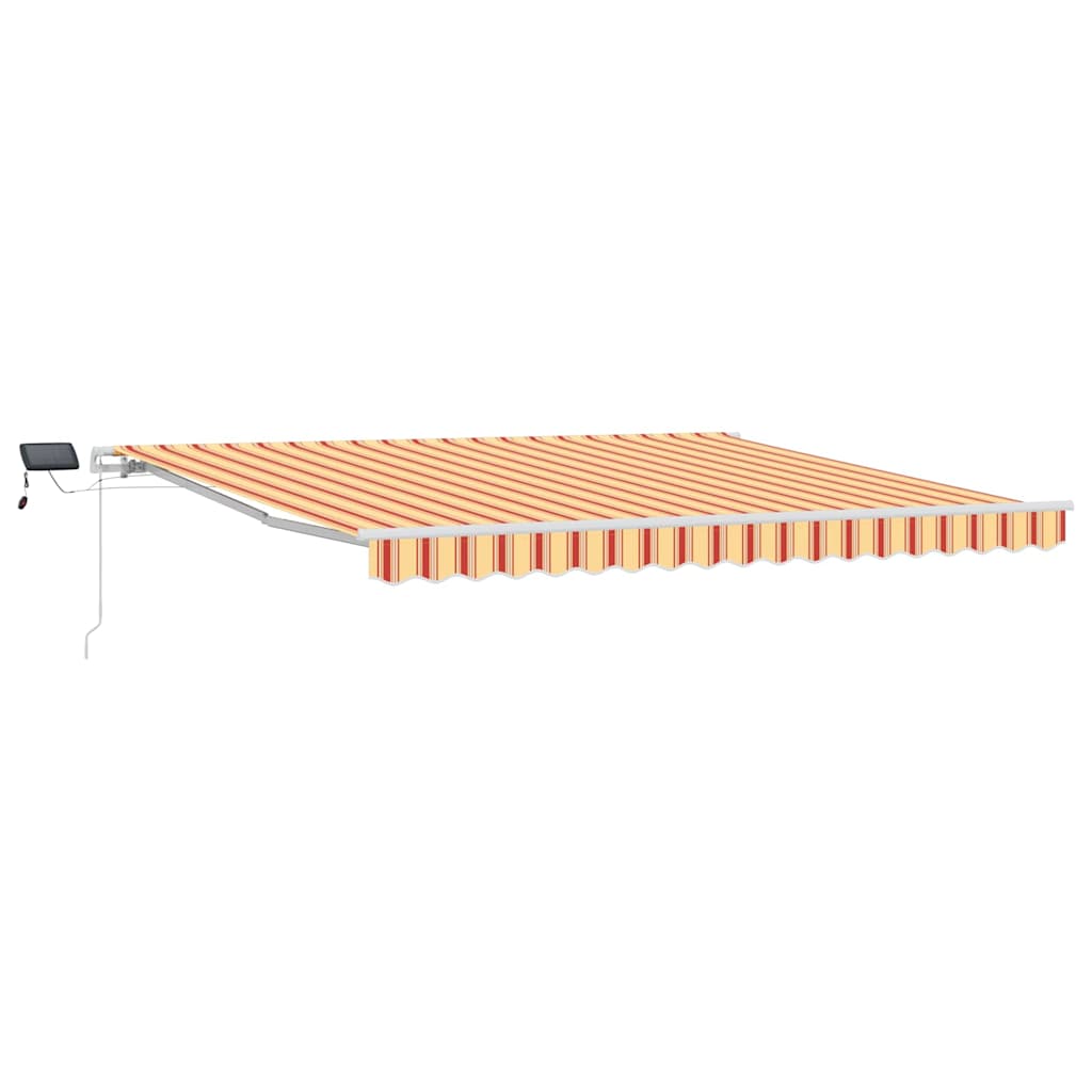 Toldo Retráctil Amarillo Y Naranja 400 X 300 Cm Tela Y Aluminio_0