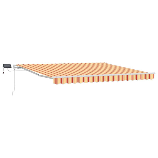 Toldo Retráctil Amarillo Y Naranja 400 X 300 Cm Tela Y Aluminio_0