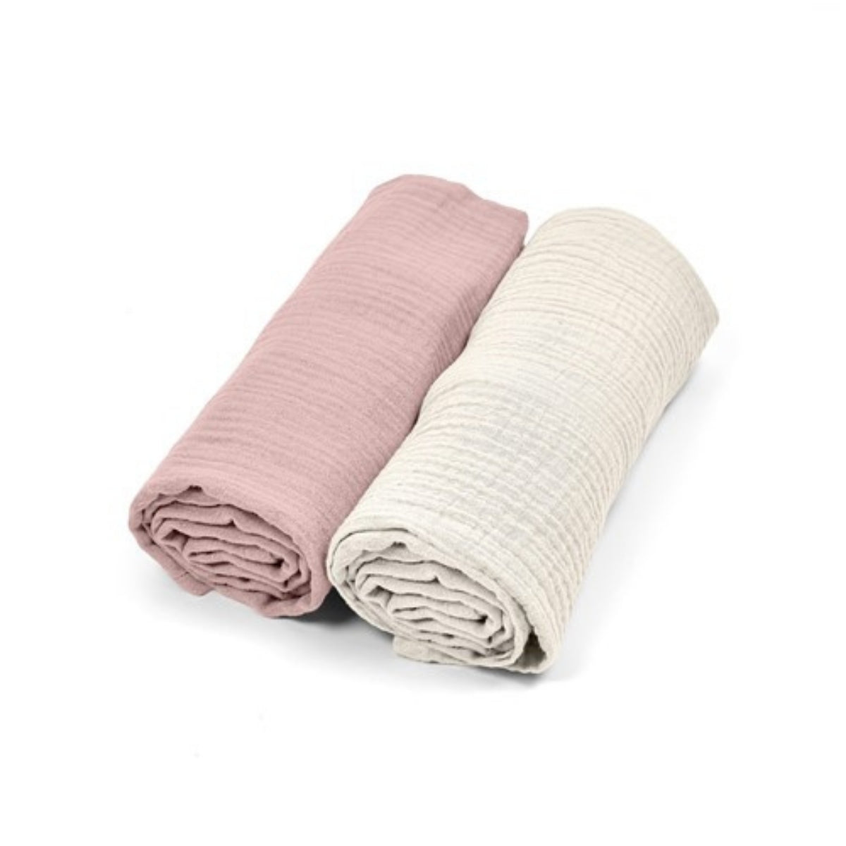 Pack 2 Muselinas De Algodón 70x70 Para Bebé Rosa_0